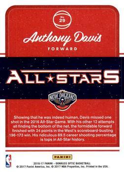 2016-17 Donruss Optic - All-Stars #29 Anthony Davis Back