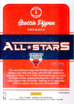2016-17 Donruss Optic - All-Stars Blue #6 Scottie Pippen Back