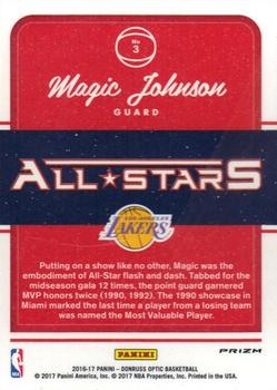 2016-17 Donruss Optic - All-Stars Holo #3 Magic Johnson Back