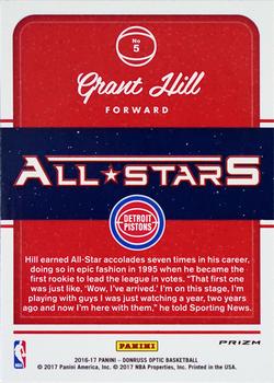 2016-17 Donruss Optic - All-Stars Holo #5 Grant Hill Back