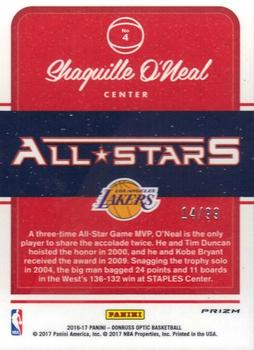 2016-17 Donruss Optic - All-Stars Red #4 Shaquille O'Neal Back