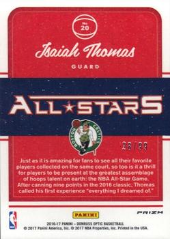 2016-17 Donruss Optic - All-Stars Red #20 Isaiah Thomas Back