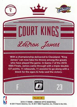 2016-17 Donruss Optic - Court Kings #1 LeBron James Back