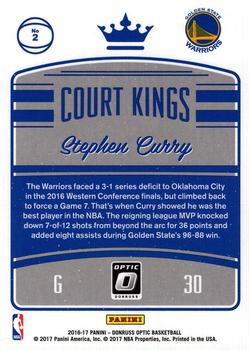 2016-17 Donruss Optic - Court Kings #2 Stephen Curry Back