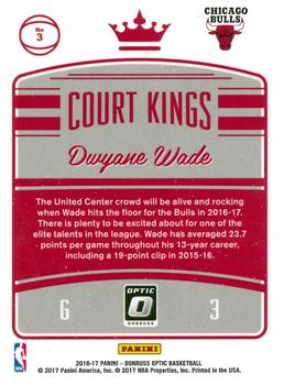 2016-17 Donruss Optic - Court Kings #3 Dwyane Wade Back
