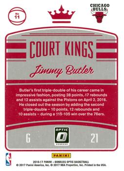 2016-17 Donruss Optic - Court Kings #11 Jimmy Butler Back