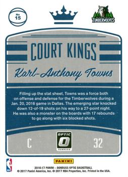 2016-17 Donruss Optic - Court Kings #15 Karl-Anthony Towns Back