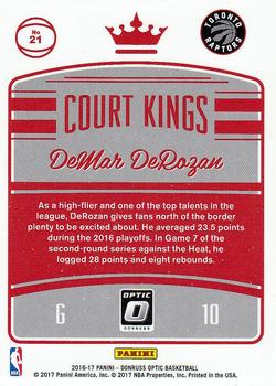 2016-17 Donruss Optic - Court Kings #21 DeMar DeRozan Back