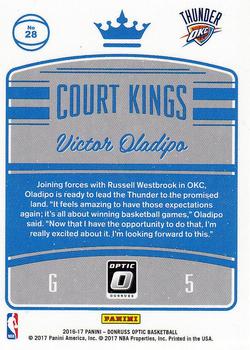 2016-17 Donruss Optic - Court Kings #28 Victor Oladipo Back