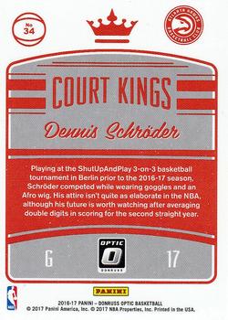 2016-17 Donruss Optic - Court Kings #34 Dennis Schroder Back