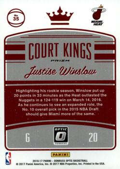 2016-17 Donruss Optic - Court Kings Purple #35 Justise Winslow Back