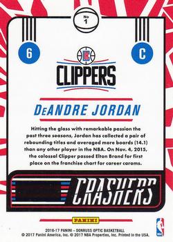 2016-17 Donruss Optic - Crashers #1 DeAndre Jordan Back