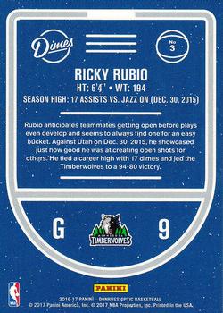2016-17 Donruss Optic - Dimes #3 Ricky Rubio Back