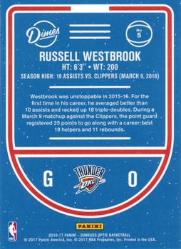 2016-17 Donruss Optic - Dimes #5 Russell Westbrook Back