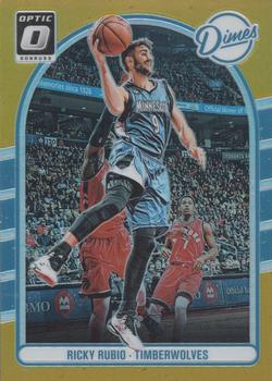 2016-17 Donruss Optic - Dimes Gold #3 Ricky Rubio Front