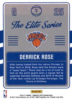 2016-17 Donruss Optic - The Elite Series #4 Derrick Rose Back