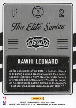 2016-17 Donruss Optic - The Elite Series #13 Kawhi Leonard Back