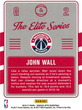 2016-17 Donruss Optic - The Elite Series #15 John Wall Back