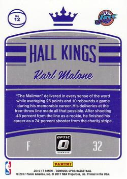 2016-17 Donruss Optic - Hall Kings #12 Karl Malone Back