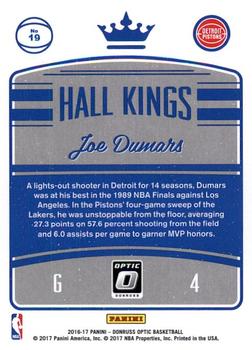 2016-17 Donruss Optic - Hall Kings #19 Joe Dumars Back