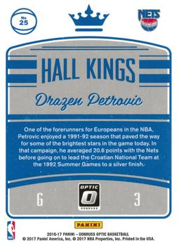 2016-17 Donruss Optic - Hall Kings #25 Drazen Petrovic Back