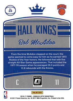 2016-17 Donruss Optic - Hall Kings #28 Bob McAdoo Back