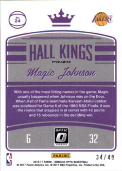 2016-17 Donruss Optic - Hall Kings Blue #24 Magic Johnson Back