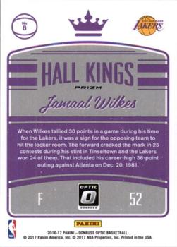 2016-17 Donruss Optic - Hall Kings Holo #8 Jamaal Wilkes Back