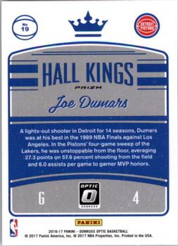 2016-17 Donruss Optic - Hall Kings Holo #19 Joe Dumars Back