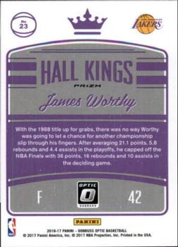 2016-17 Donruss Optic - Hall Kings Holo #23 James Worthy Back