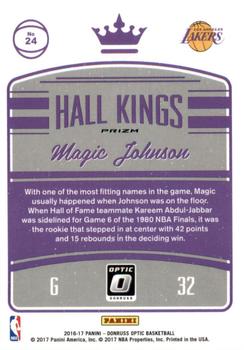 2016-17 Donruss Optic - Hall Kings Holo #24 Magic Johnson Back