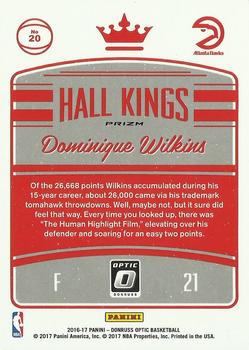 2016-17 Donruss Optic - Hall Kings Purple #20 Dominique Wilkins Back