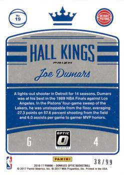 2016-17 Donruss Optic - Hall Kings Red #19 Joe Dumars Back