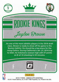 2016-17 Donruss Optic - Rookie Kings #3 Jaylen Brown Back