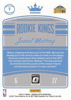 2016-17 Donruss Optic - Rookie Kings #7 Jamal Murray Back