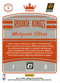 2016-17 Donruss Optic - Rookie Kings #8 Marquese Chriss Back