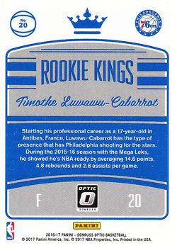 2016-17 Donruss Optic - Rookie Kings #20 Timothe Luwawu-Cabarrot Back