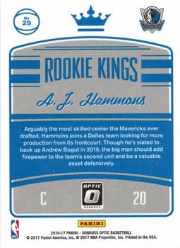 2016-17 Donruss Optic - Rookie Kings #29 A.J. Hammons Back