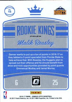 2016-17 Donruss Optic - Rookie Kings Holo #16 Malik Beasley Back