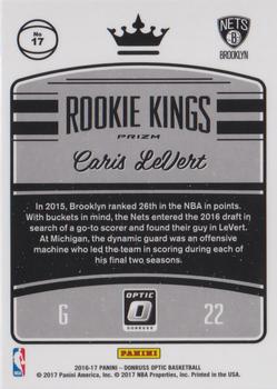 2016-17 Donruss Optic - Rookie Kings Holo #17 Caris LeVert Back