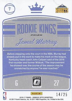 2016-17 Donruss Optic - Rookie Kings Pink #7 Jamal Murray Back