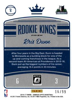 2016-17 Donruss Optic - Rookie Kings Red #5 Kris Dunn Back