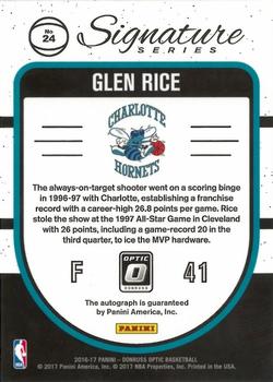 2016-17 Donruss Optic - Signature Series #24 Glen Rice Back