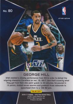 2016-17 Panini Spectra #80 George Hill Back