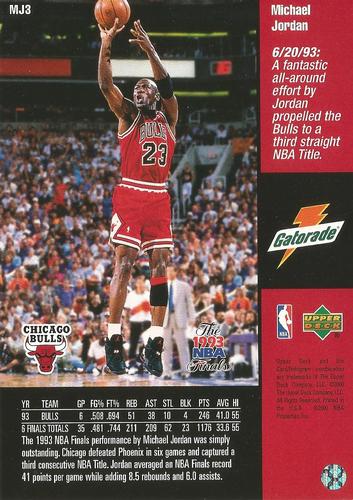 2000 Upper Deck Gatorade Michael Jordan #MJ3 Michael Jordan Back