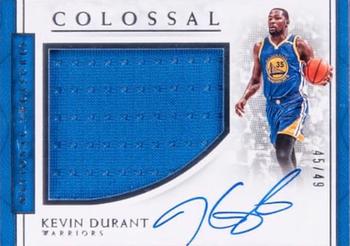 2016-17 Panini National Treasures - Colossal Jersey Autographs #22 Kevin Durant Front