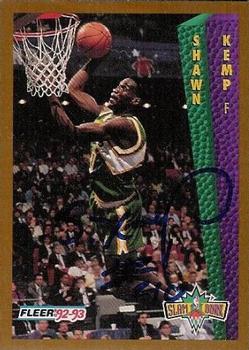 1992-93 Fleer - Autographed Embossed Stamp #266 Shawn Kemp Front