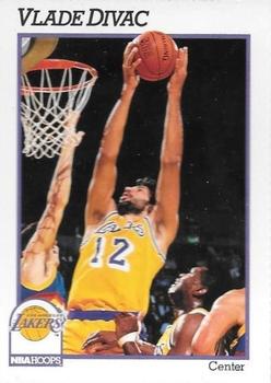 1991-92 Hoops Los Angeles Lakers Team Night Sheet SGA #NNO Vlade Divac Front