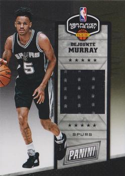 2016-17 Panini NBA Player of the Day - Rookie Materials #23 Dejounte Murray Front