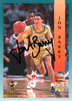 1992 Front Row Draft Picks - Signature Series #5 Jon Barry Front